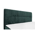 BOXSPRINGBETT 160/200 cm,  in Dunkelgrün, Topper, H2 + H2 = mittel  - Dunkelgrün/Schwarz, Design, Textil/Metall (160/200cm) - Esposa