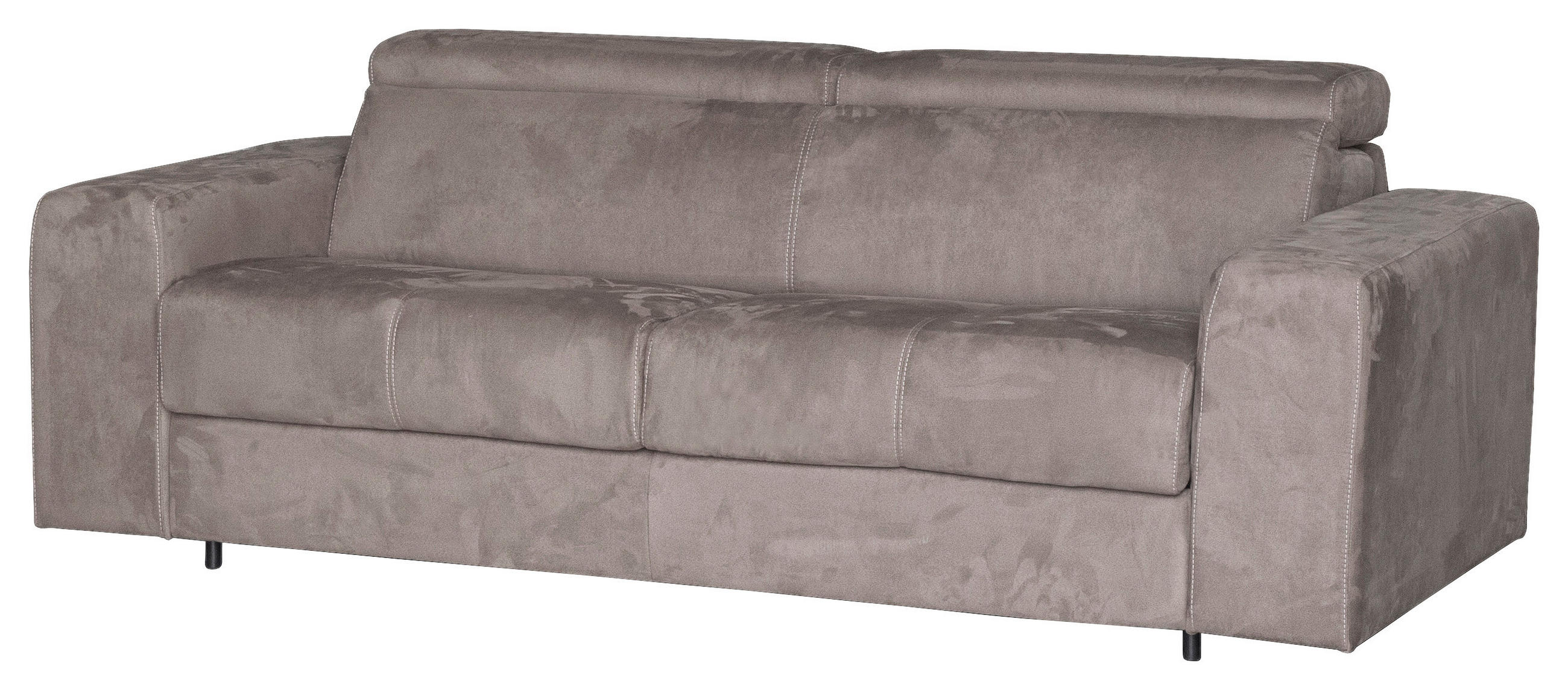 HÁROMÜLÉSES KANAPÉ textil taupe  - fekete/taupe, Modern, műanyag/textil (218/79-97/100cm) - Hom`in