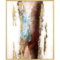 KUNSTDRUCK Abstraktes 40/50 cm  - Goldfarben/Multicolor, Basics, Holzwerkstoff (40/50cm) - Monee