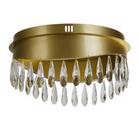 LED-DECKENLEUCHTE Jewel 43/22 cm   - Goldfarben, LIFESTYLE, Glas/Metall (43/22cm) - Searchlight