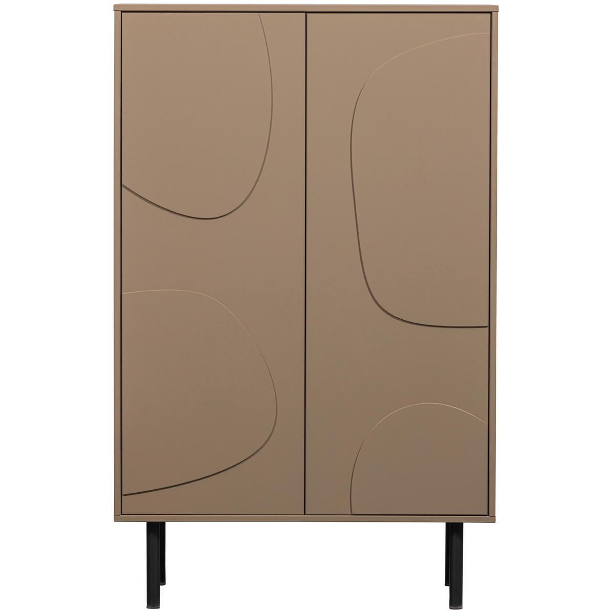 KOMMODE Cadiz  in 85/135/40 cm  - Schlammfarben/Schwarz, Design, Holz/Metall (85/135/40cm) - Livetastic