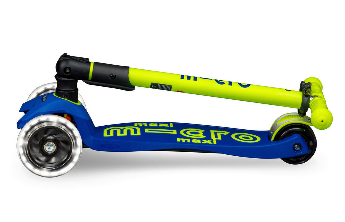 KINDERSCOOTER Maxi Foldable  - Blau/Gelb, Basics, Kunststoff (57/26,5/67-91cm)