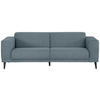 3-SITZER-SOFA in Webstoff Blaugrau  - Blaugrau/Schwarz, Design, Holz/Textil (218/77/93cm) - MID.YOU
