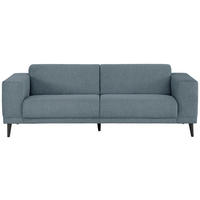 3-SITZER-SOFA in Webstoff Blaugrau  - Blaugrau/Schwarz, Design, Holz/Textil (218/77/93cm) - MID.YOU