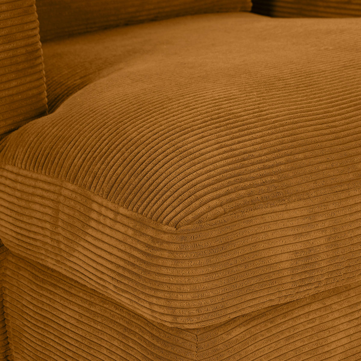XXL-SESSEL in Cord Bernsteinfarben  - Bernsteinfarben/Schwarz, Romantik / Landhaus, Kunststoff/Textil (120/67/140cm) - Landscape