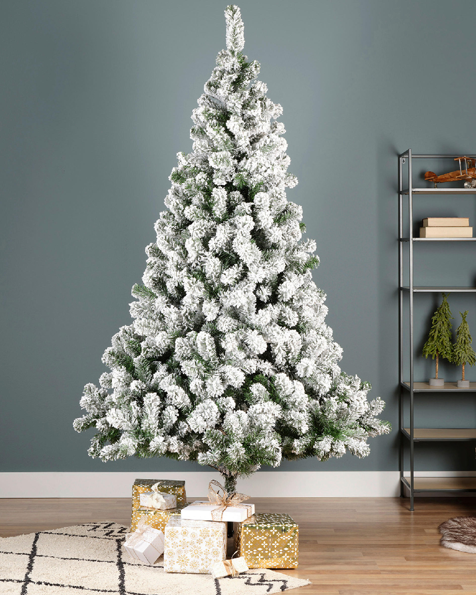 WEIHNACHTSBAUM 180 cm  - Weiß/Grün, LIFESTYLE, Kunststoff/Metall (180cm)