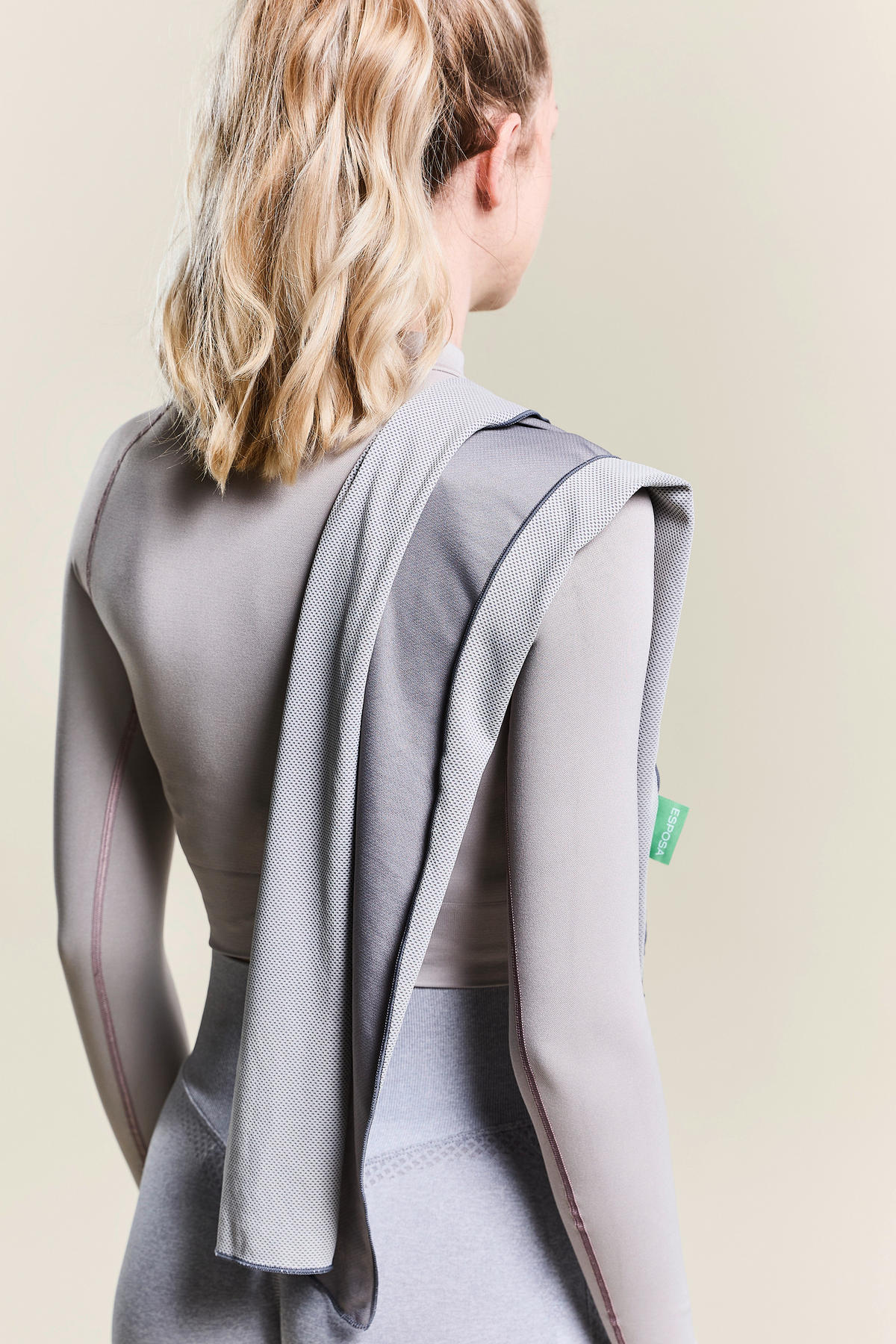 SPORTHANDTUCH Dunkelgrau, Beige 2-teilig  - Dunkelgrau/Beige, Textil (30/100cm) - Esposa