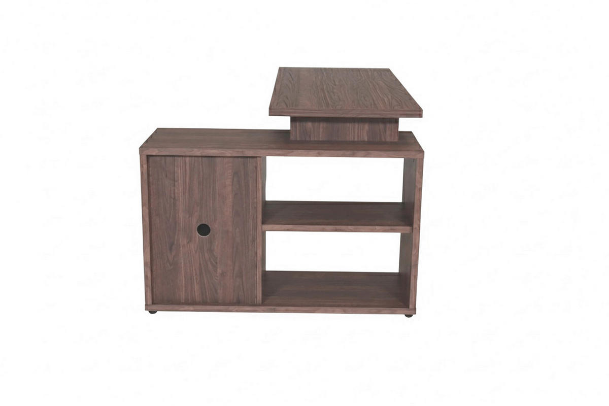 ECKSCHREIBTISCH 140/76/100 cm Walnussfarben Stauraum, seitenverkehrt montierbar, in verschiedenen Holz-Dekoren erhältlich  - Eichefarben/Anthrazit, LIFESTYLE, Holzwerkstoff/Metall (140/76/100cm) - MID.YOU