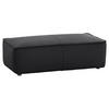 HOCKER Echtleder Schwarz  - Schwarz, MODERN, Leder/Kunststoff (120/39/60cm) - Chilliano