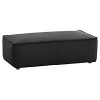 HOCKER in Leder Schwarz  - Schwarz, Modern, Leder/Kunststoff (120/39/60cm) - W.Schillig