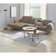 ECKSOFA  in Echtleder Hellbraun Kopfteilverstellung  163/305 cm  - Hellbraun/Eichefarben, Design, Leder/Holz (163/305cm) - Novel