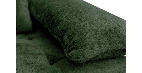 SCHLAFSOFA  mit Liegefunktion, Schlafen auf Sitzhöhe, Rücken echt Chenille Dunkelgrün  - Dunkelgrün/Schwarz, KONVENTIONELL, Textil/Metall (203/94/96cm) - Carryhome