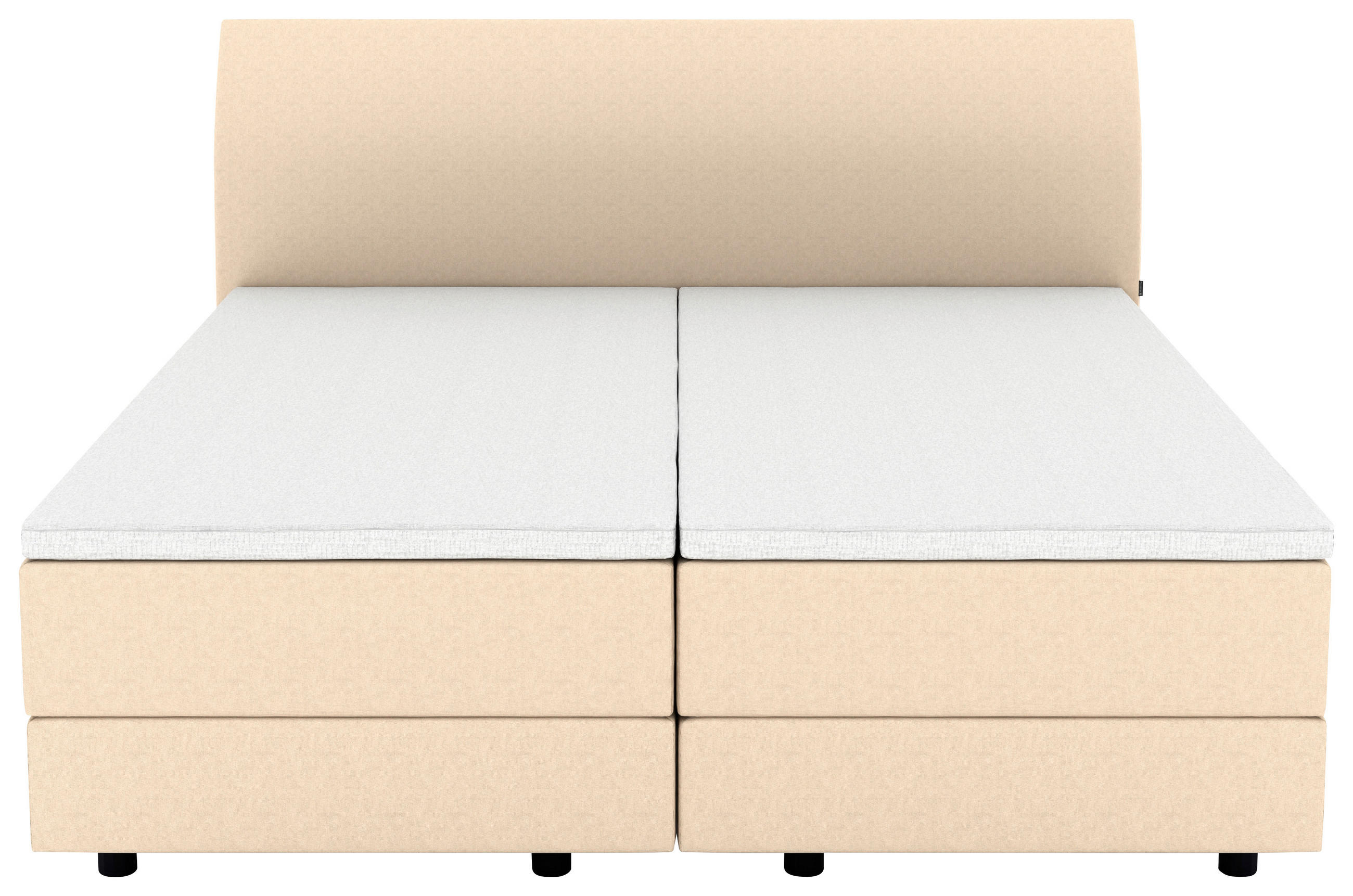 BOXSPRINGBETT 160/200 cm  in Beige  - Beige/Schwarz, KONVENTIONELL, Kunststoff/Textil (160/200cm) - Musterring