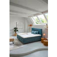 BOXSPRINGBETT 180/200 cm  in Azurblau  - Azurblau/Schwarz, Design, Kunststoff/Textil (180/200cm) - Hom`in