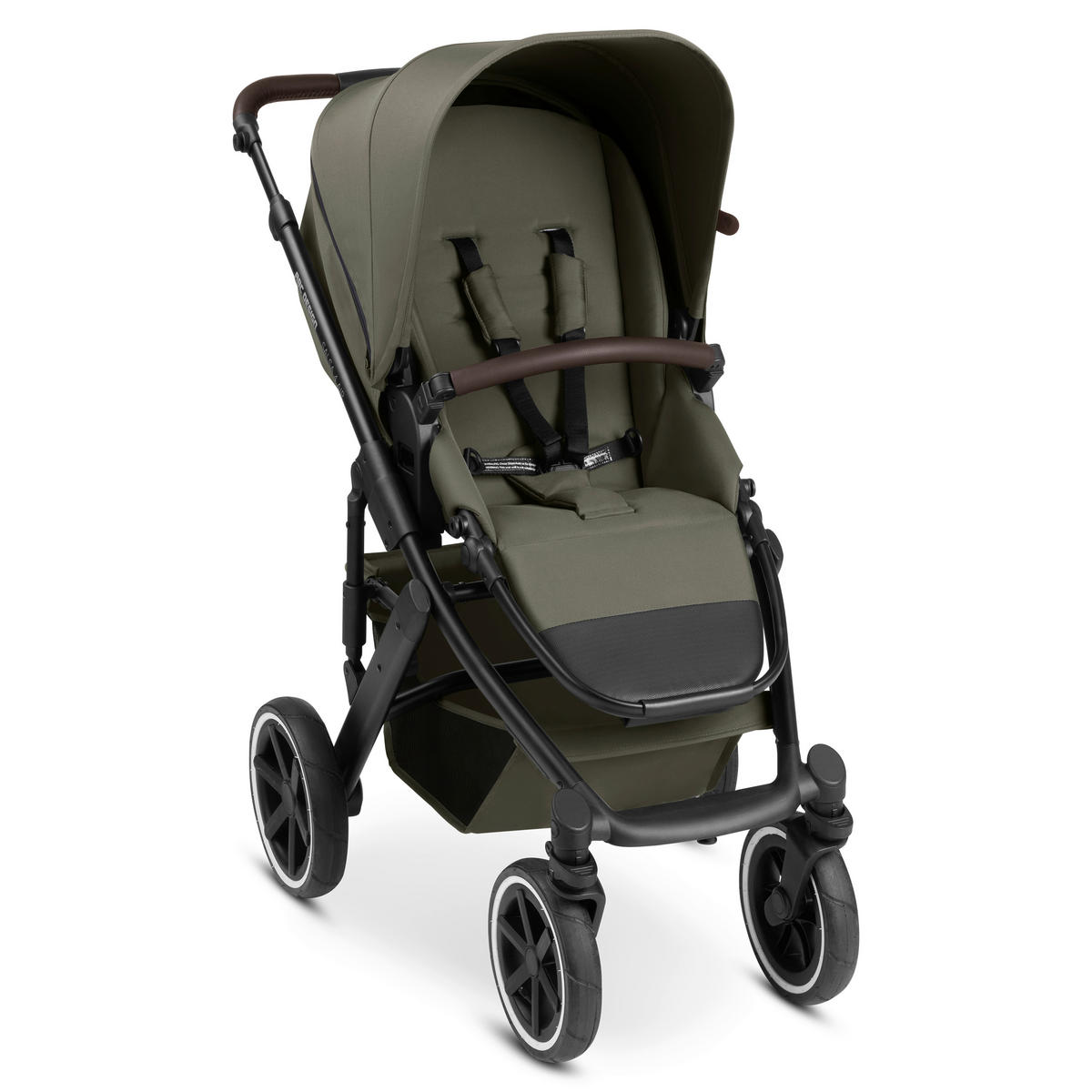 KINDERWAGENSET  Salsa 4 Air Starter Set  Wheat  - Schwarz/Olivgrün, Basics, Textil/Metall (77/35/110cm) - ABC Design