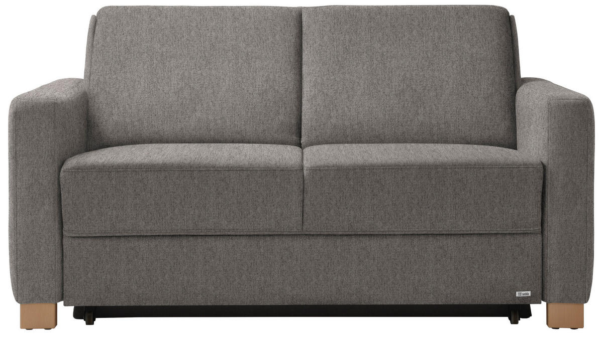SCHLAFSOFA  in Schlammfarben, Hellbraun  - Hellbraun/Schlammfarben, KONVENTIONELL, Holz/Textil (160/86/92cm) - Sedda