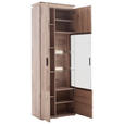 VITRINE Eiche dunkel 75/208/38 cm - Eiche dunkel/Anthrazit, KONVENTIONELL, Glas/Holzwerkstoff (75/208/38cm) - Cantus