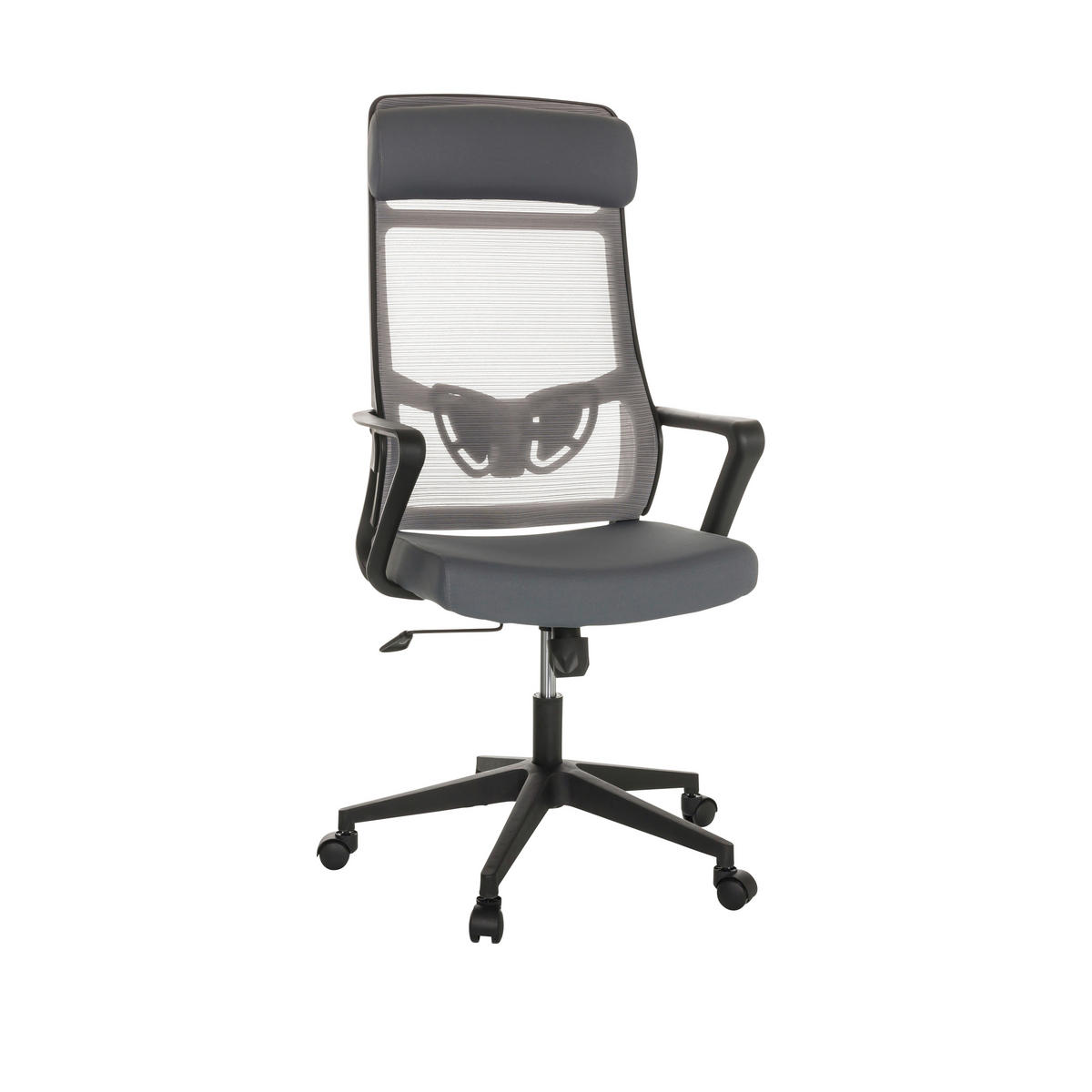 SNURRSTOL  i grå  - svart/grå, Basics, textil/plast (69/122-132/69cm) - MID.YOU