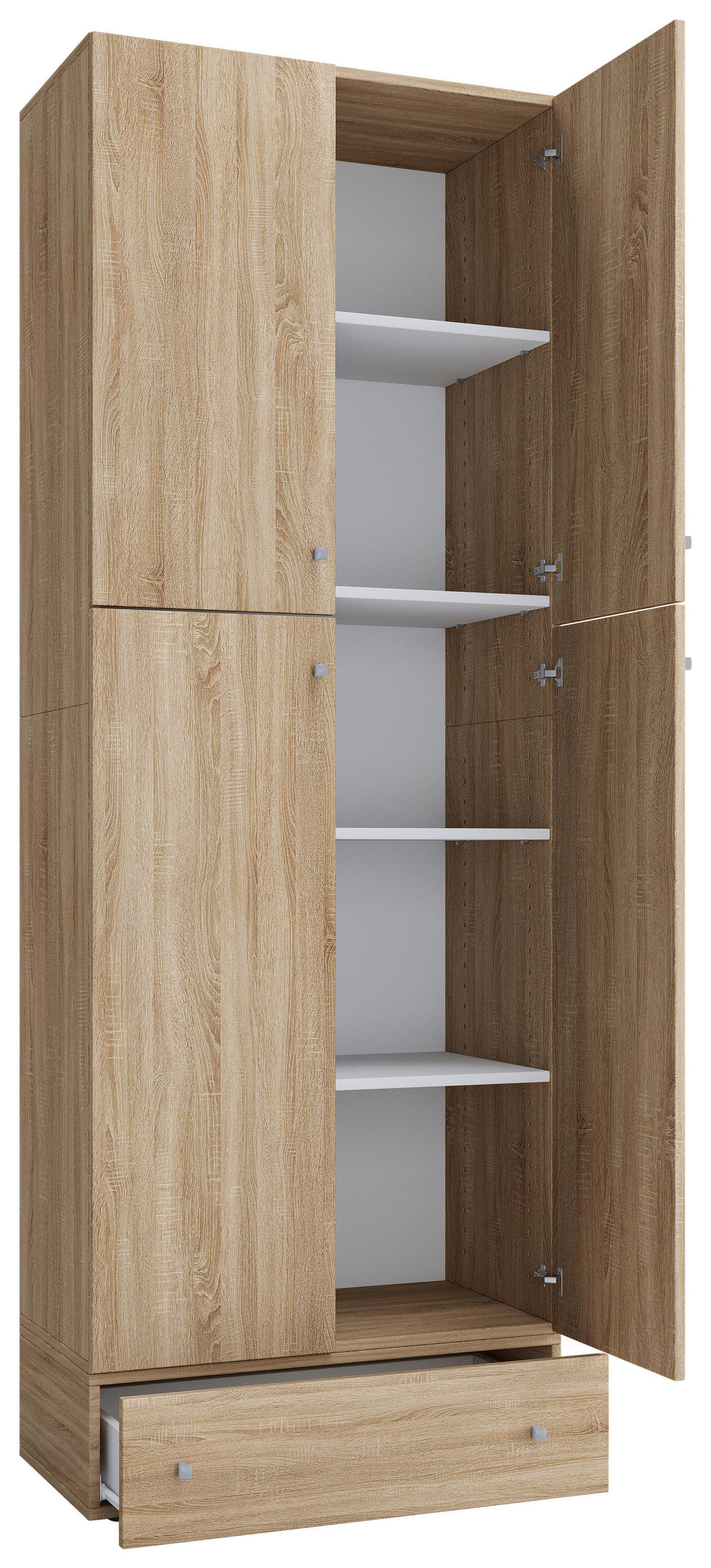 KLEIDERSCHRANK  in Sonoma Eiche  - Grau/Sonoma Eiche, MODERN, Holzwerkstoff/Kunststoff (70/200/39cm) - MID.YOU