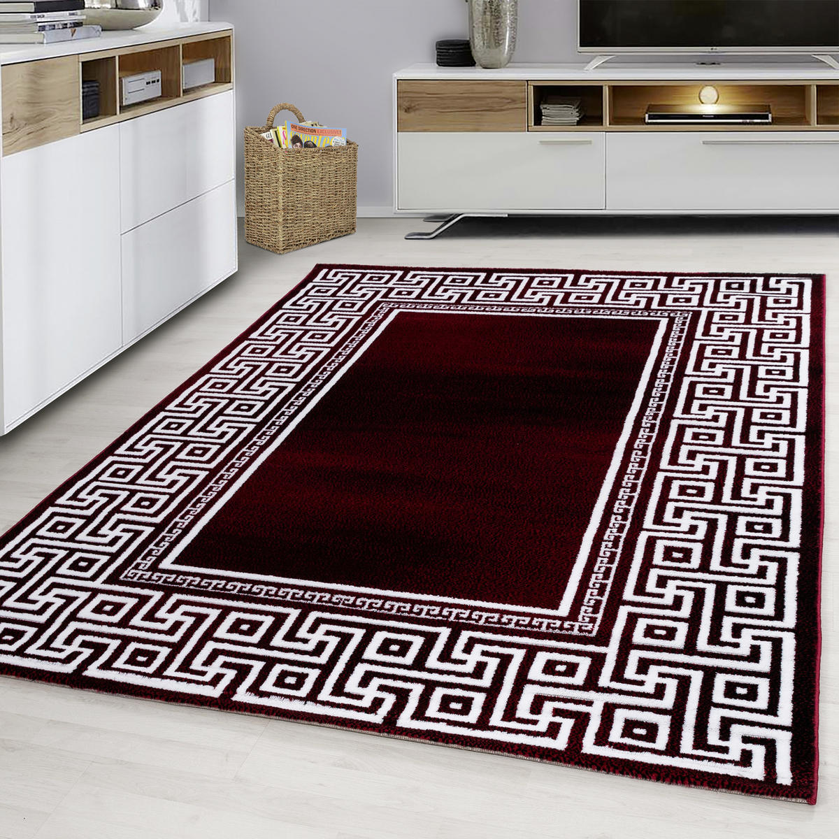WEBTEPPICH 160/230 cm Parma Rot  - Rot, KONVENTIONELL, Textil (160/230cm)