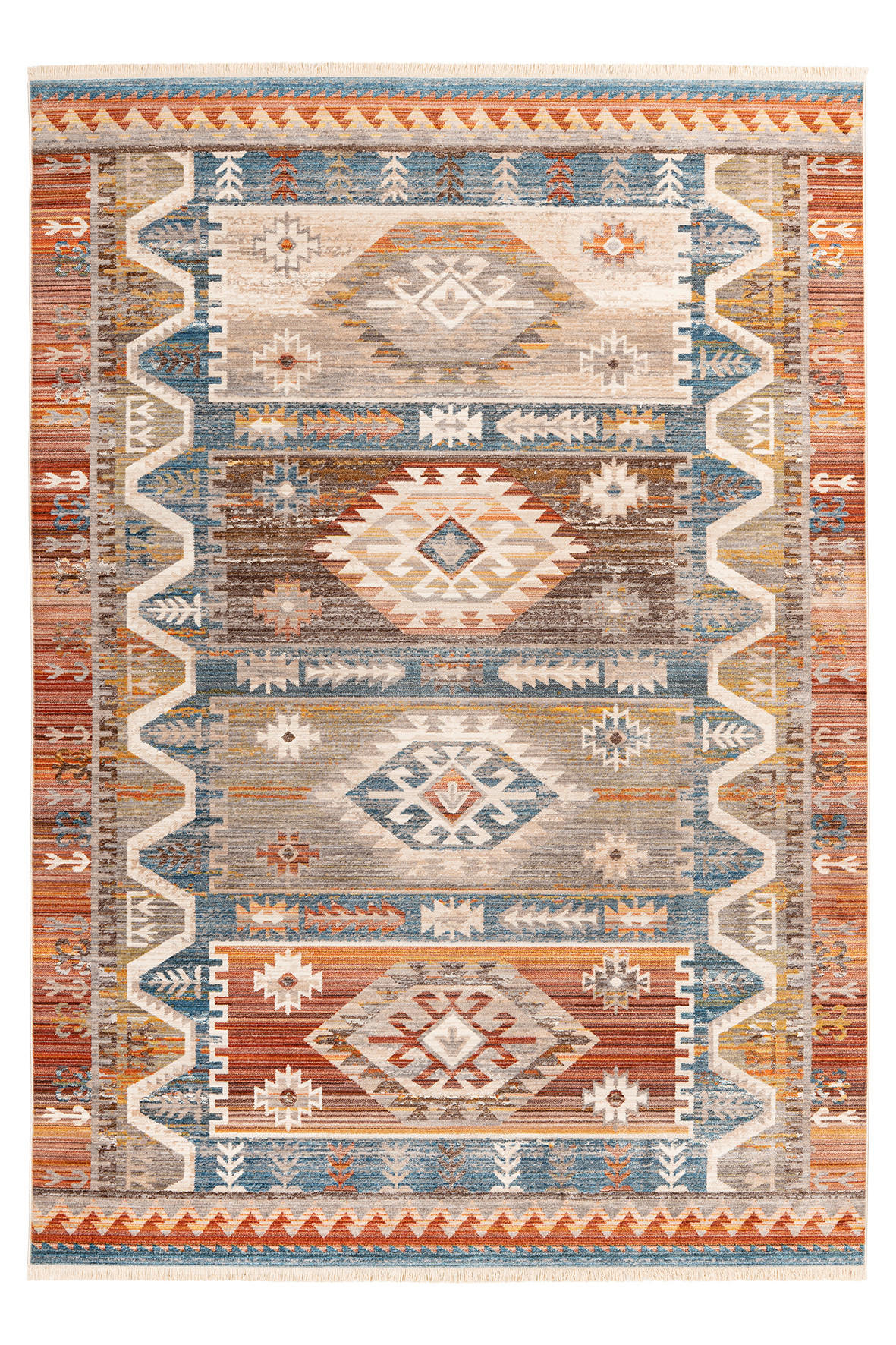 WEBTEPPICH 200/285 cm My Laos  - Blau/Beige, Design, Textil (200/285cm) - Novel