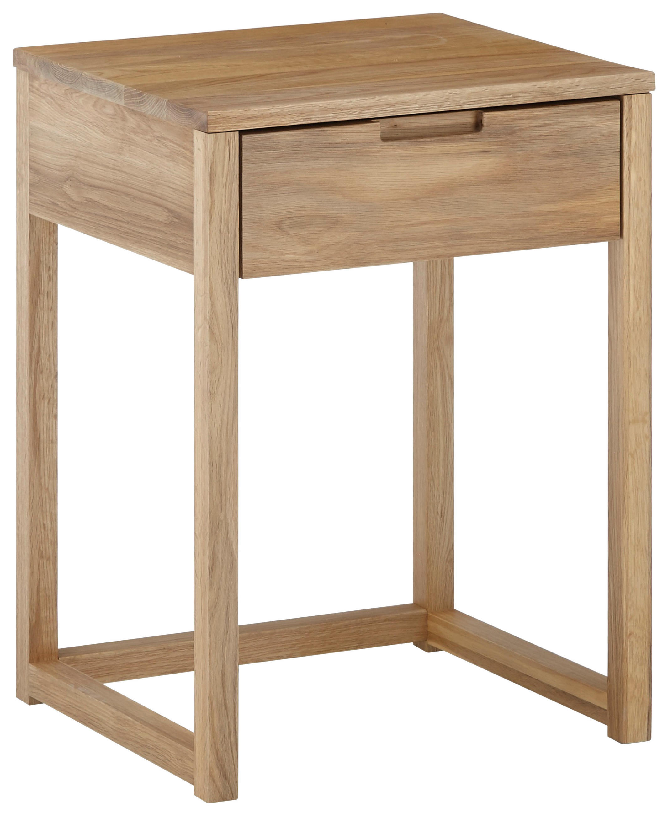 NACHTSCHRANK 45/60/40 cm Eiche massiv  - Eichefarben, Basics, Holz (45/60/40cm)
