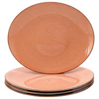 STEAKTELLERSET Vintage Nature Terra 4-teilig  - Terracotta, Basics, Keramik - Creatable