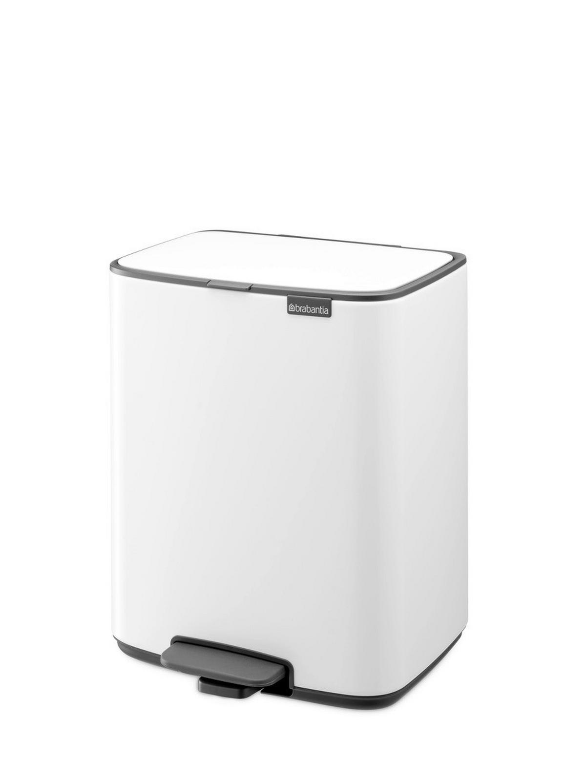 KOŠ S NOŽNOM PAPUČICOM  12 l  Bo  - bijela/antracit, Design, metal/plastika (29/36,5/25,5cm) - Brabantia