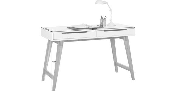 SCHREIBTISCH - Eichefarben/Weiß, Design, Holz/Holzwerkstoff (120/75/50cm) - Hom`in