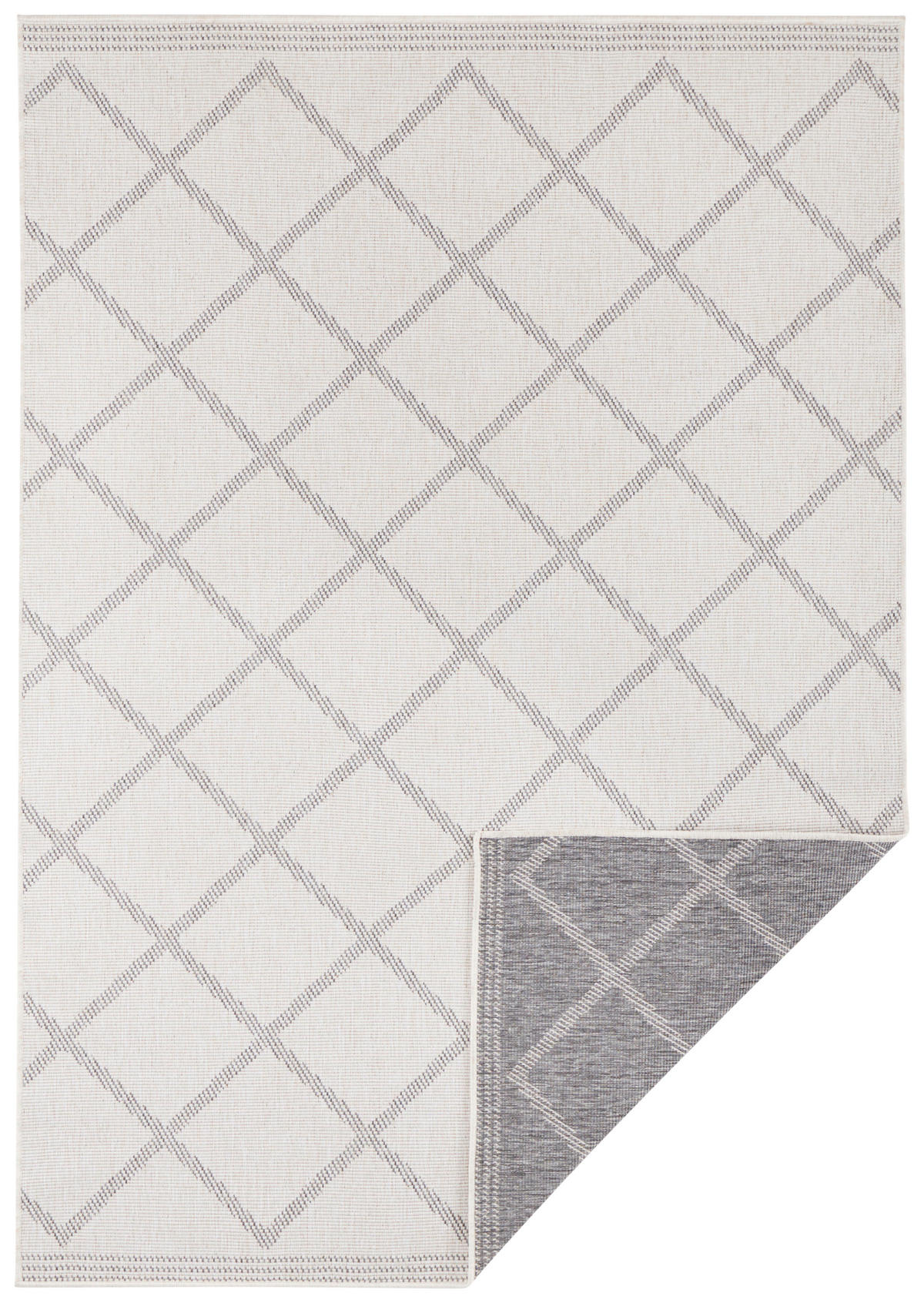 OUTDOORTEPPICH 120/170 cm Twin Supreme Creme, Grau  - Creme/Grau, Design, Kunststoff (120/170cm)