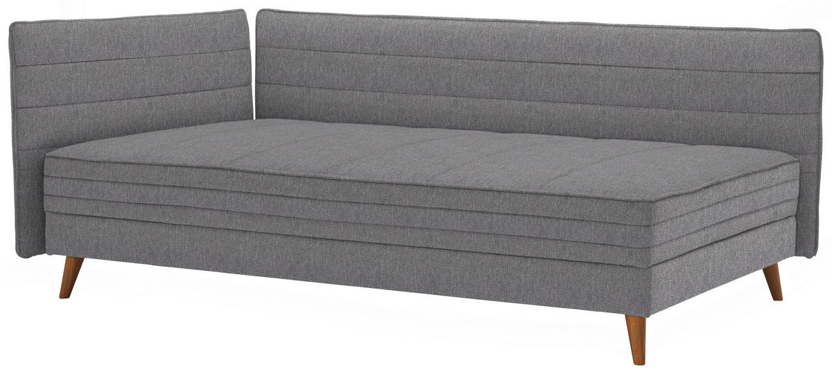 LIEGE  in Grau  - Grau, MODERN, Holz/Textil (210/84/130cm) - Joka