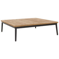 LOUNGETISCH 89/89/38 cm Holz, Metall Anthrazit, Teakfarben quadratisch  - Anthrazit/Teakfarben, Basics, Holz/Metall (89/89/38cm) - Niehoff Garden