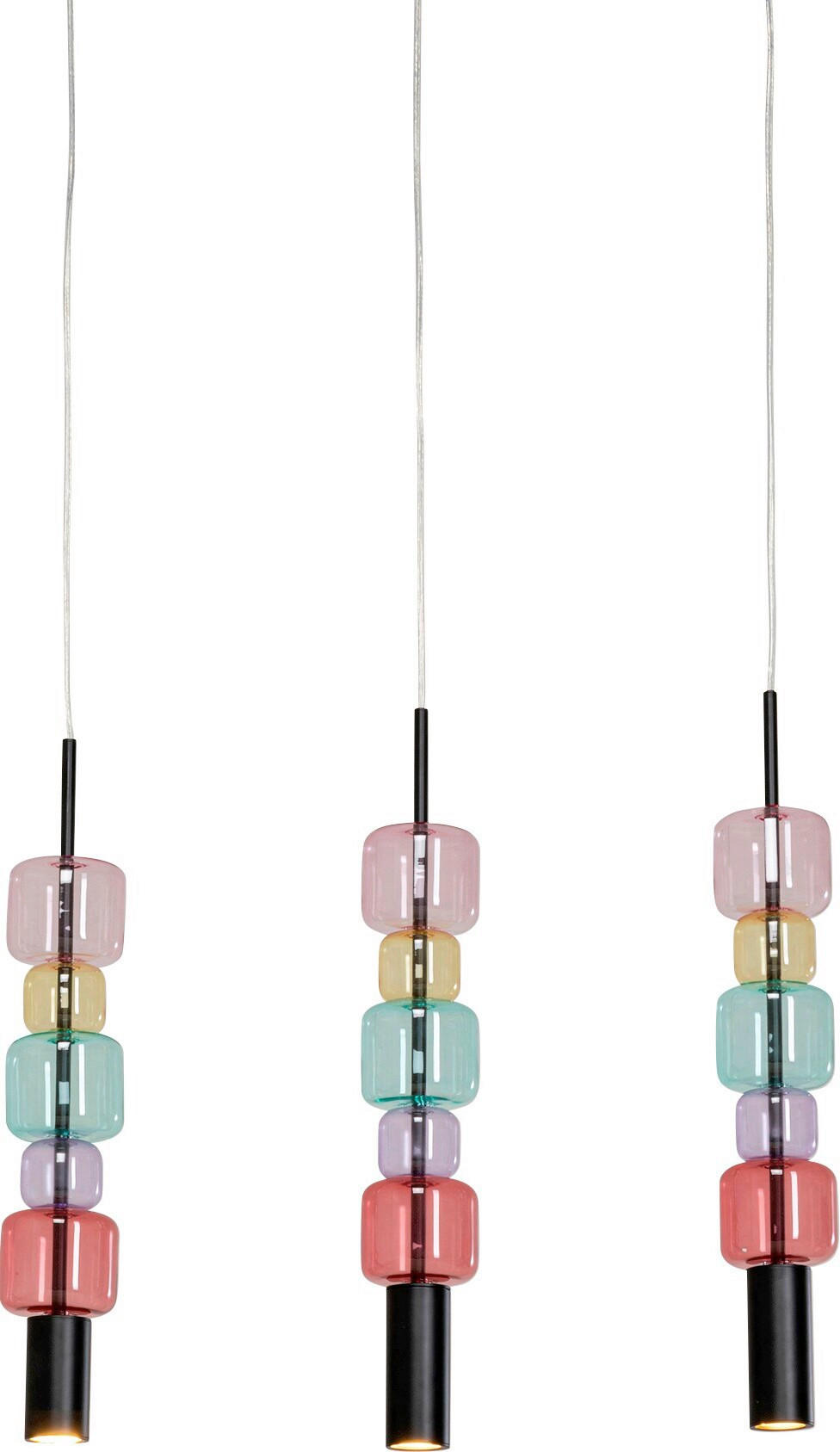 HÄNGELEUCHTE Candy Bar 70/61/10 cm   - Multicolor, MODERN, Glas/Metall (70/61/10cm) - Kare-Design