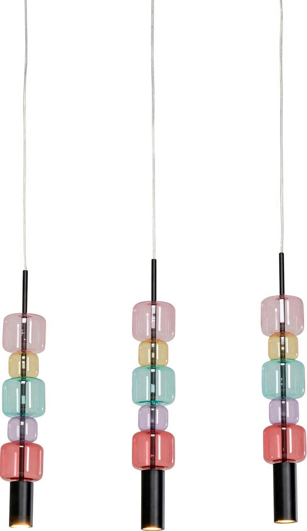 HÄNGELEUCHTE Candy Bar 70/61/10 cm   - Multicolor, MODERN, Glas/Metall (70/61/10cm) - Kare-Design