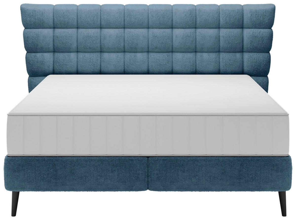 BOXSPRINGBETT 180/200 cm  in Blau  - Blau/Schwarz, Design, Holz/Holzwerkstoff (180/200cm) - Esposa