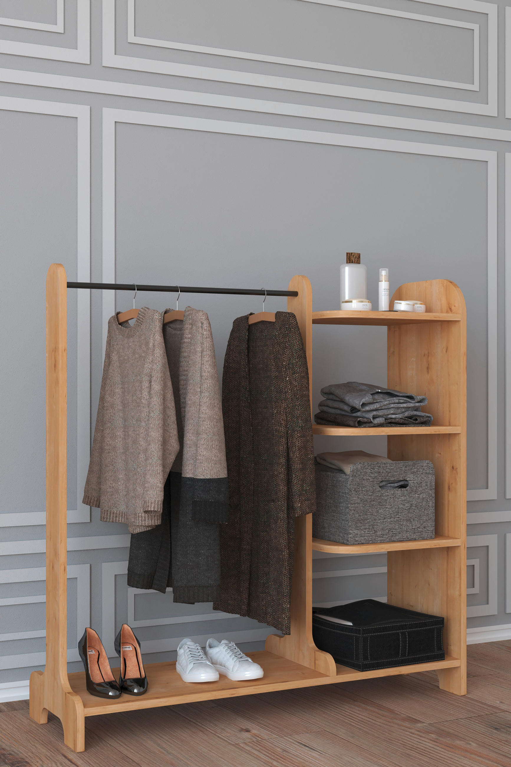 GARDEROBE  in 106/110/35 cm  - Honigeiche, Modern, Holzwerkstoff (106/110/35cm) - MID.YOU