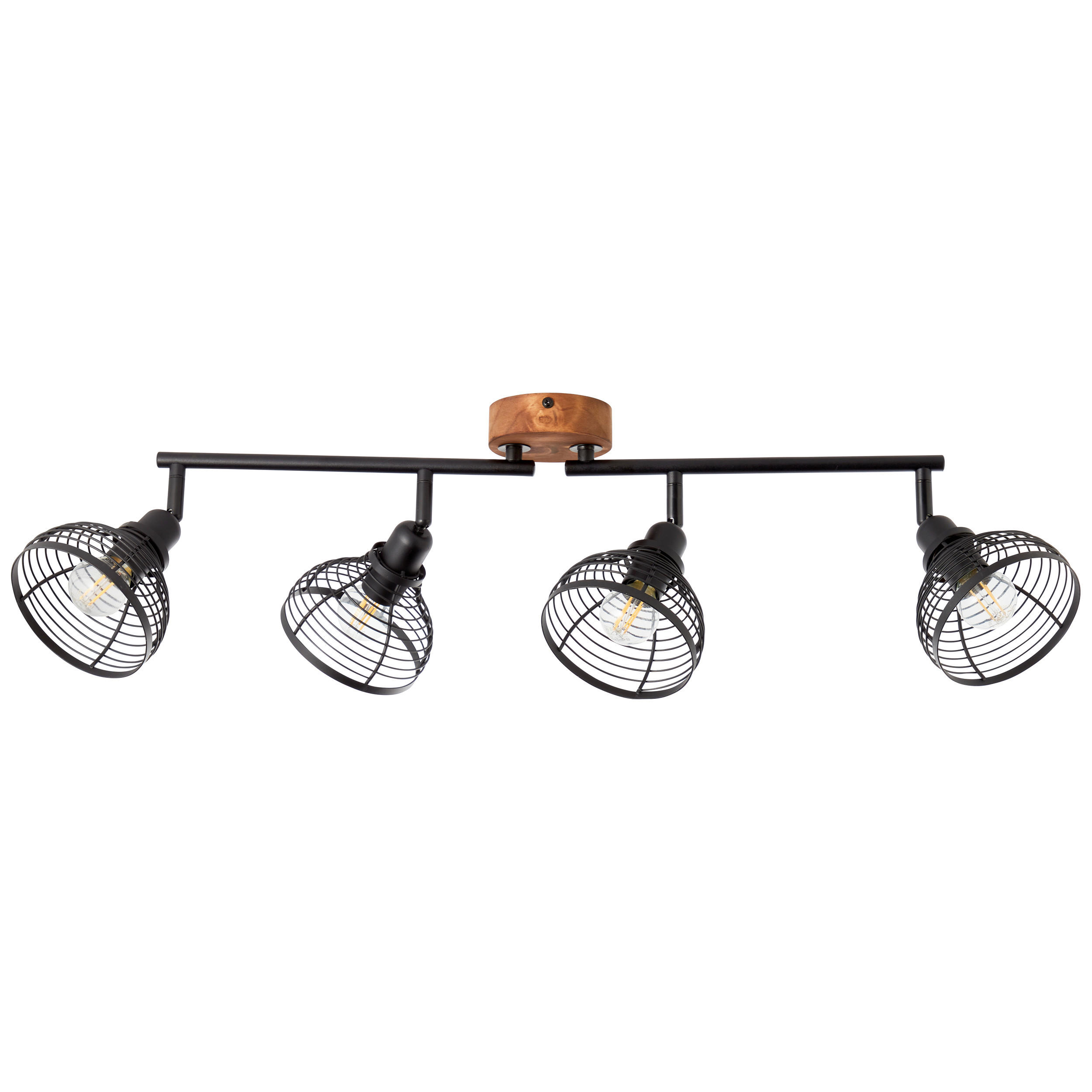 Thumbnail - Brilliant Strahler Avia, Braun, Schwarz, Holz, Metall, 70x22 cm, schwenkbar, Lampen & Leuchten, Innenbeleuchtung, Spots ...