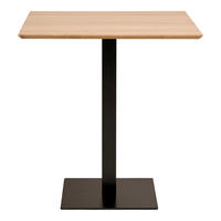 BISTROTISCH in Holzwerkstoff  - Eiche Bianco/Schwarz, MODERN, Holzwerkstoff/Metall (70/75/70cm) - MID.YOU