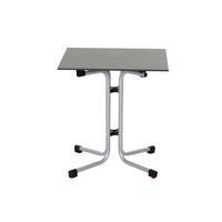 GARTENKLAPPTISCH 65/65/71 cm Metall, Holzwerkstoff, Kunststoff rechteckig  - Anthrazit/Silberfarben, KONVENTIONELL, Holzwerkstoff/Kunststoff (65/65/71cm) - Siena Garden