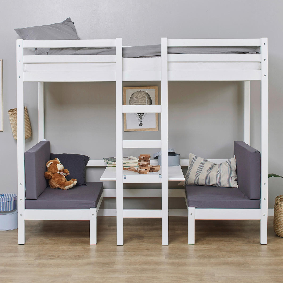 ETAGENBETT - Weiß, MODERN, Holz (90/200cm) - MID.YOU