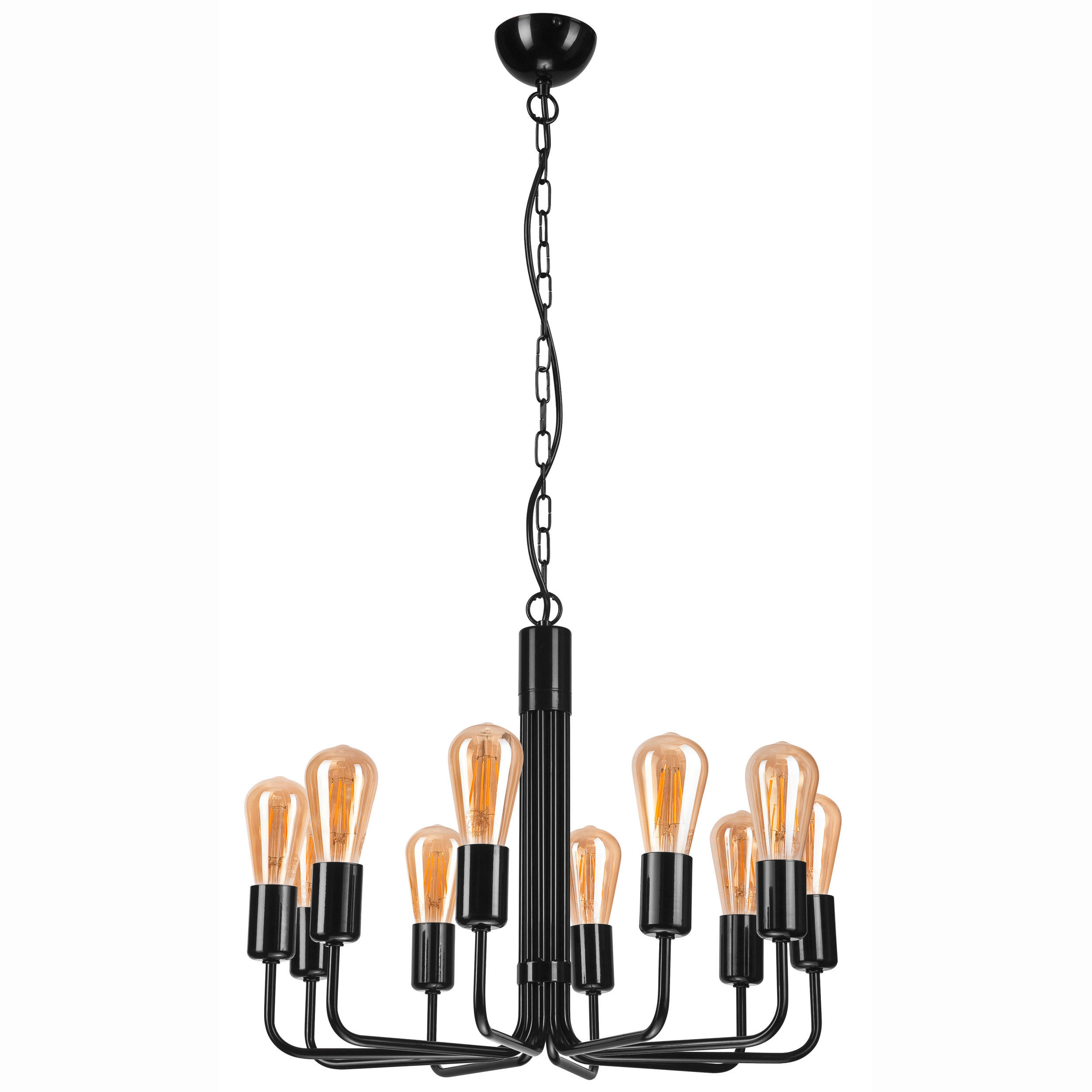Thumbnail - Xxxl Hängeleuchte Tiffany, Schwarz Hochglanz, Metall, 54x98x98 cm, Made in Europe, Europäischer Sicherheitsstandard, bel...