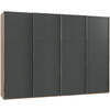 SCHWEBETÜRENSCHRANK in Eichefarben, Graphitfarben  - Chromfarben/Eichefarben, Modern, Holzwerkstoff (300/216,5/65cm) - MID.YOU