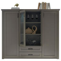 HIGHBOARD Graphitfarben  177/150/43 cm  - Schwarz/Graphitfarben, LIFESTYLE, Glas/Holzwerkstoff (177/150/43cm) - Landscape