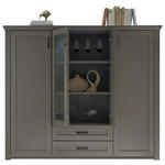 HIGHBOARD Graphitfarben  177/150/43 cm  - Schwarz/Graphitfarben, LIFESTYLE, Glas/Holzwerkstoff (177/150/43cm) - Landscape