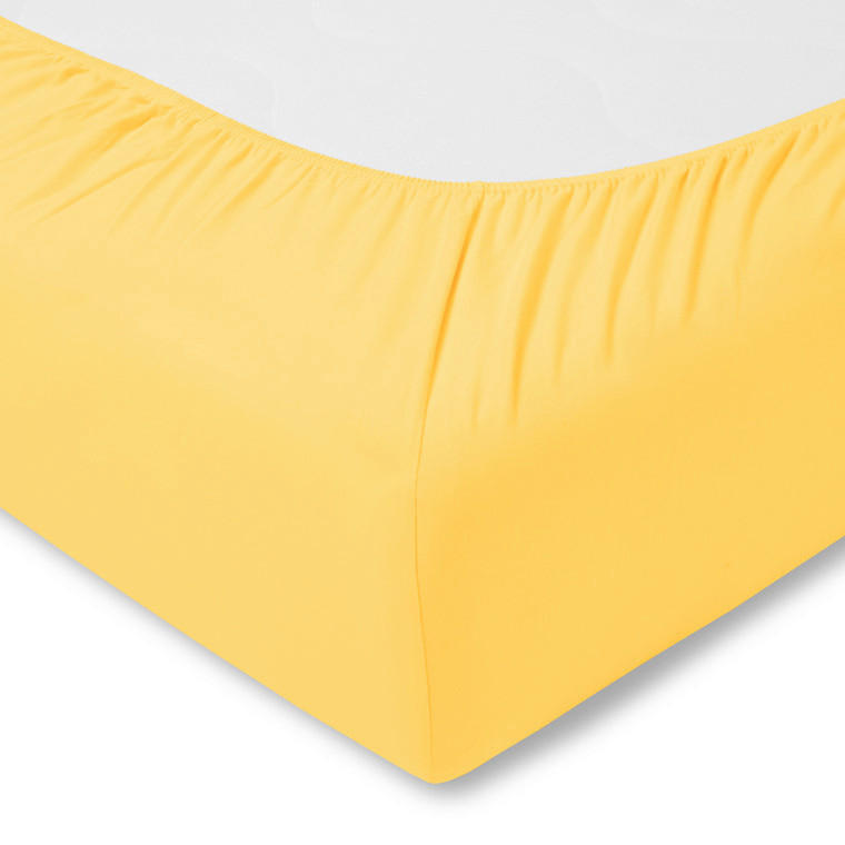 SPANNLEINTUCH 100/200 cm Single-Jersey  - Gelb, Basics, Textil (100/200cm) - Estella