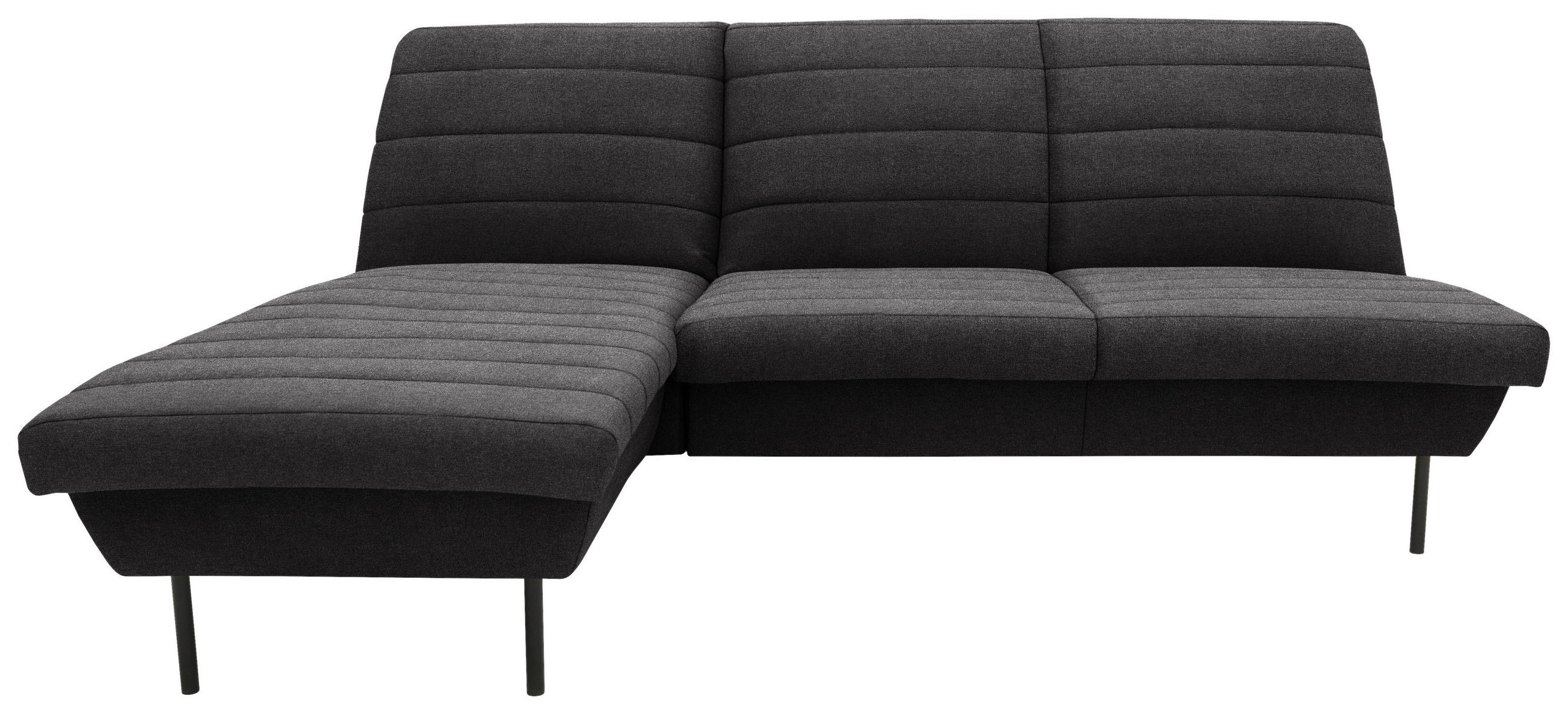 ECKSOFA Looks IX Anthrazit Webstoff  - Anthrazit/Schwarz, Design, Textil/Metall (168/214cm) - LOOKS by W.Joop