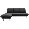ECKSOFA Looks IX Anthrazit Webstoff  - Anthrazit/Schwarz, Design, Textil/Metall (168/214cm) - LOOKS by W.Joop