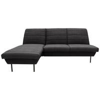 ECKSOFA in Webstoff Anthrazit  168/214 cm  - Anthrazit/Schwarz, Design, Textil/Metall (168/214cm) - LOOKS by W.Joop