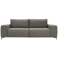 BIGSOFA in Webstoff Grau  - Schwarz/Grau, Design, Textil/Metall (242/88/88cm) - LOOKS by W.Joop