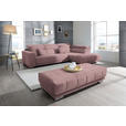 ECKSOFA  in Mikrofaser Rosa  301/207 cm  - Chromfarben/Rosa, Design, Textil/Metall (301/207cm) - Xora